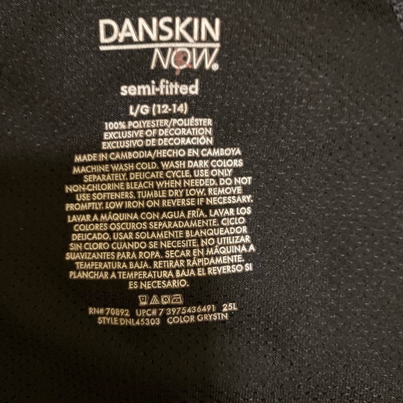DANSKIN NOW Perfomance Dri More black/grey pullover w/thumb holes, ladies size L - Picture 3 of 5